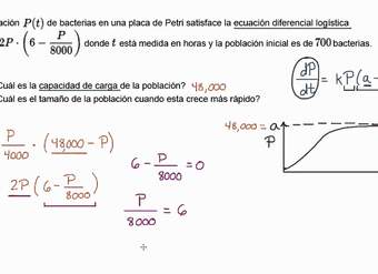 Ejemplo de análisis de la ecuación diferencial logística | Khan Academy en Español