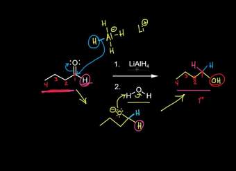 Formación de alcoholes utilizando agentes reductores de hidruro