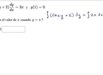 Ejemplo: una ecuación diferencial separable con una solución implícita | Khan Academy en Español