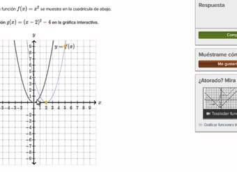 Graficar funciones trasladadas | Manipular funciones | Álgebra II | Khan Academy en Español