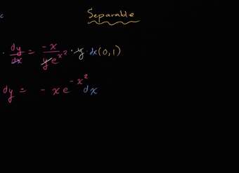 Introducción a las ecuaciones diferenciales separables