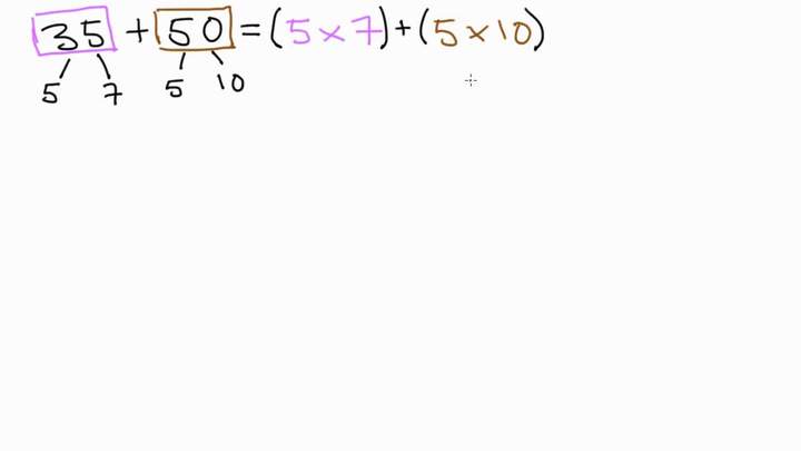 Cómo usar la propiedad distributiva para factorizar el máximo común divisor