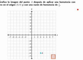 Ejemplo de cómo aplicar una homotecia a un punto | Khan Academy en Español
