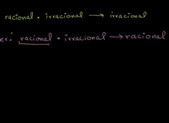 Demostración de que el producto de un racional con un irracional es irracional