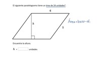 Encontrar la altura de un paralelogramo | Khan Academy en Español