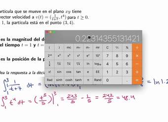Desplazamiento en funciones del vector velocidad en dos dimensiones | Khan Academy en Español